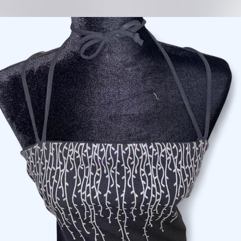 City Triangles Black Sparkle Top